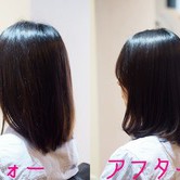 【縮毛矯正弱めのクセにかけた例】パッと見ストレートだけど気になる