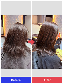 捻転毛・エイジング毛に【レイヤーカットがいきるニュアンスゼロ縮毛矯正の実例】